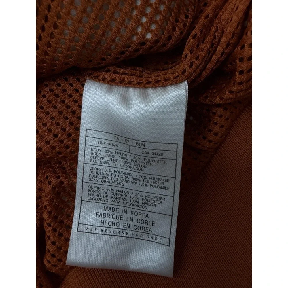 Nike Teams Texas Longhorns Full Zip Windbreaker Jacket Burnt Orange Mens Large